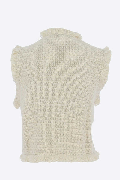 Gilet mouwloos 843108 Ecru