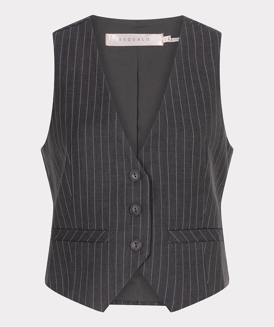 Gilet pinstripe W24.10700 Dark grey