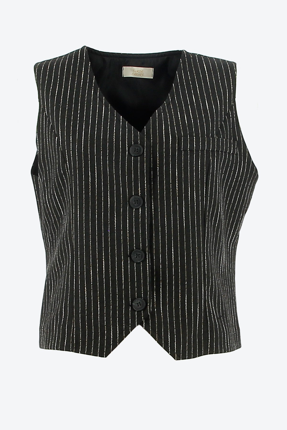 Gilet stripe 843075 Noir