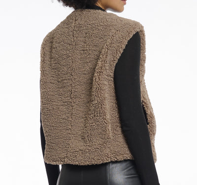Gilet teddy cropped Frencie.7002512 Toffee