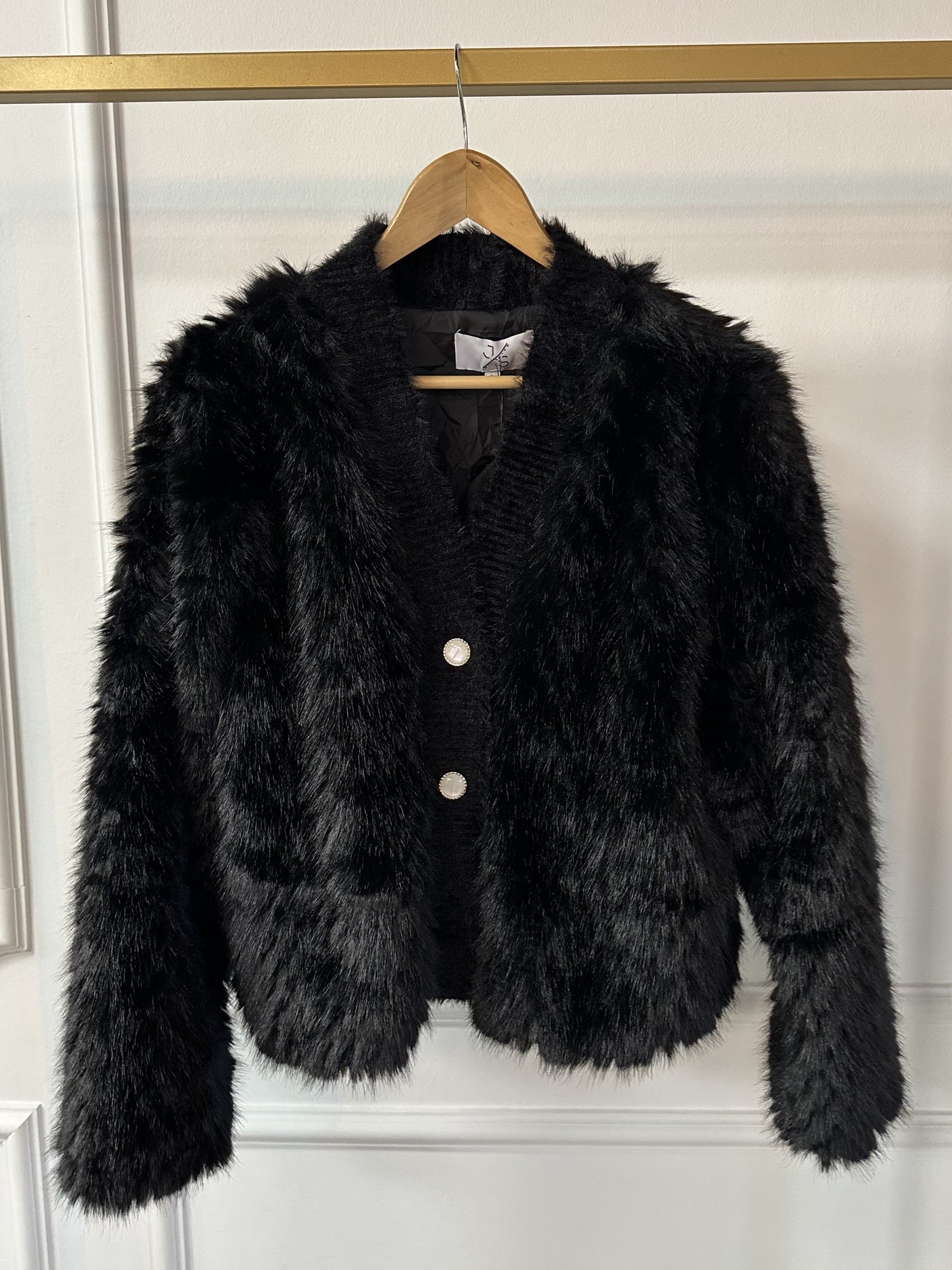 Jacket fluffy 906V Black