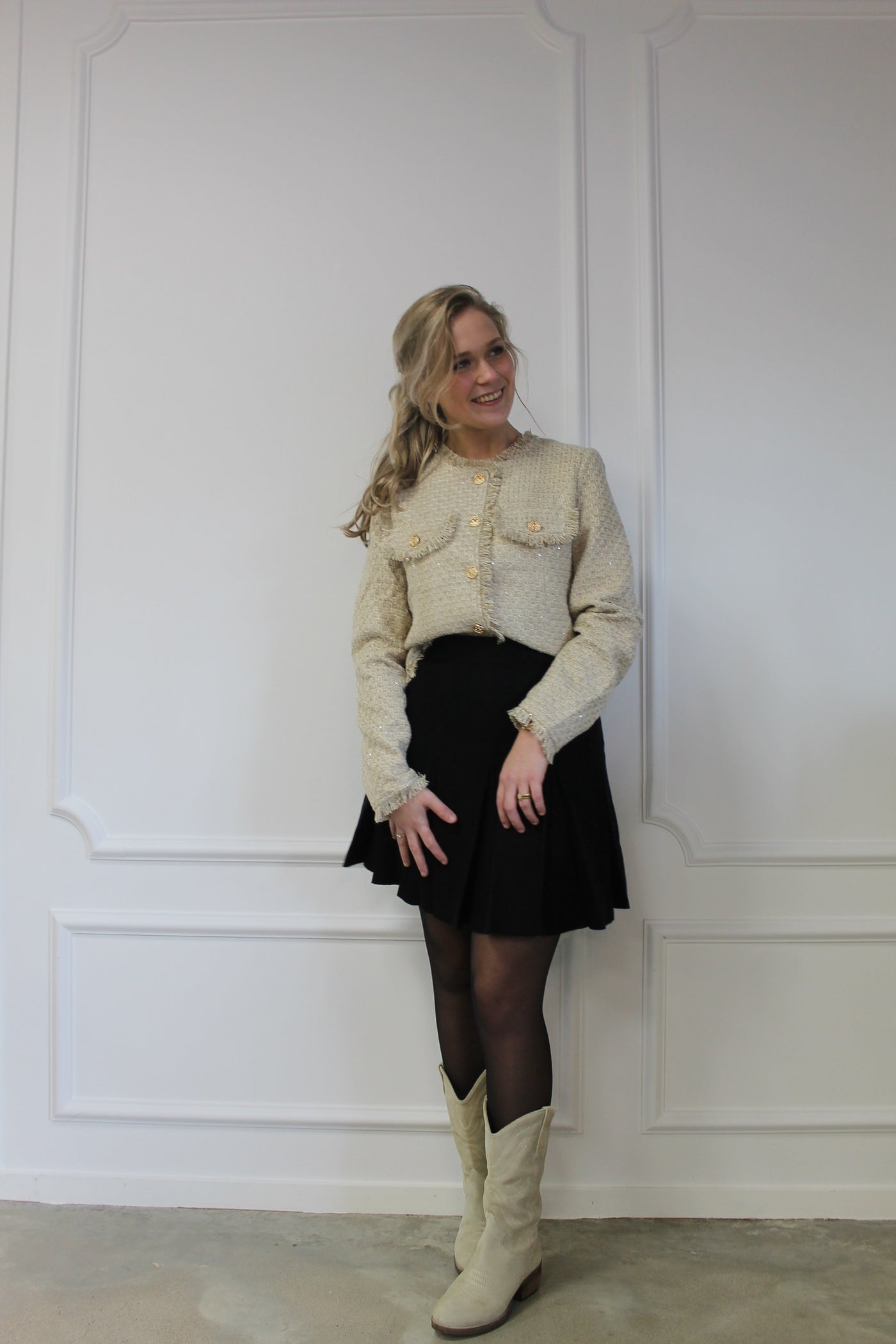 Blazer boucle  H66801 Taupe
