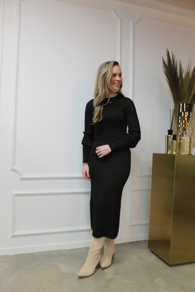 Dress midi glam R956 Brons