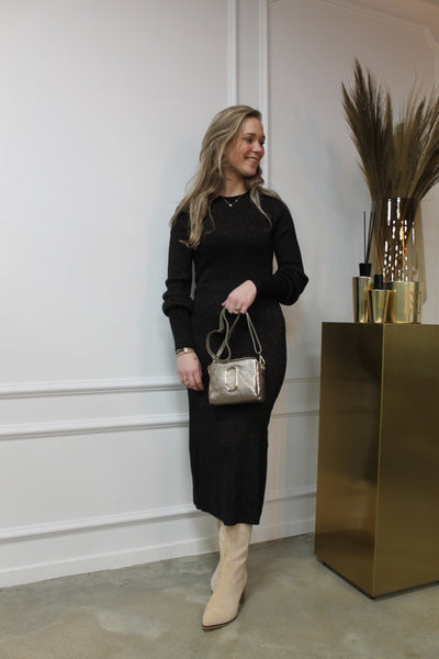 Dress midi glam R956 Brons