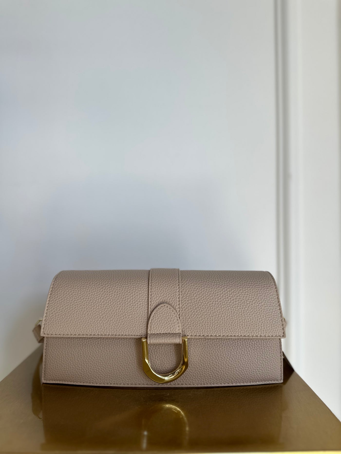 Bag gold chain BG917 Taupe