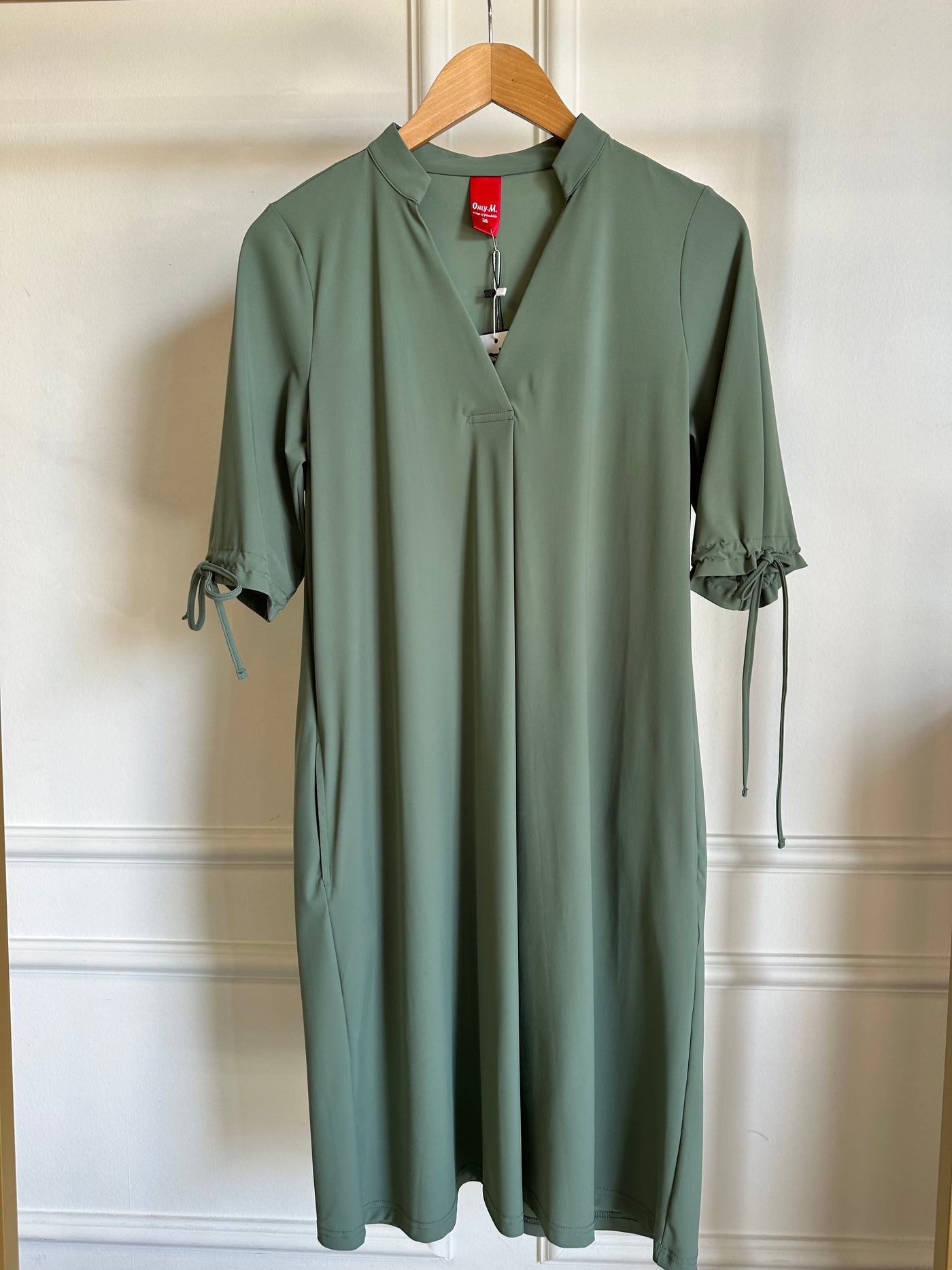 Jurk opstaand boordje  SC.ABITO.086 Teal