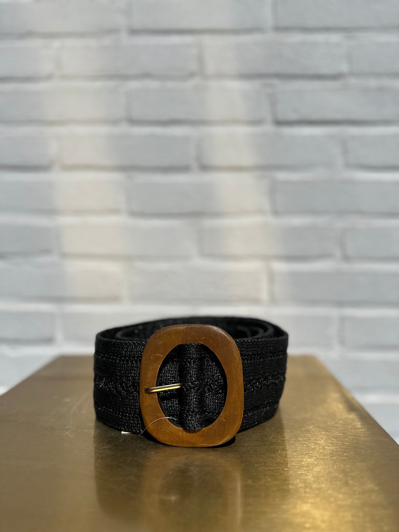 Riem jute houtlook C-2367-25 Black