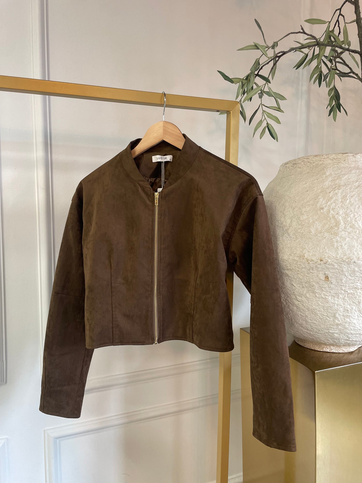 Jasje suede 7108 Cognac