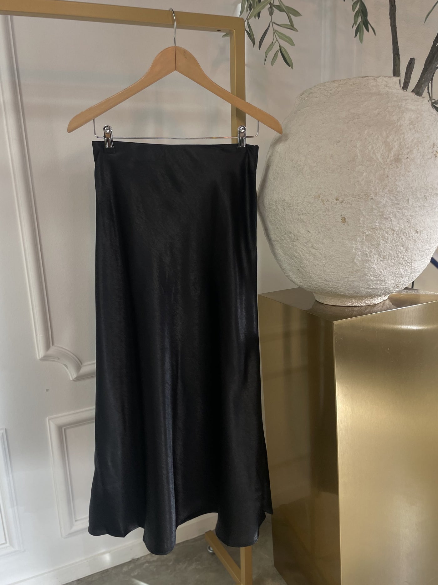 Skirt satinlook 6653 Black