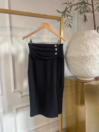 Skirt gonna tubino spacco CFC0020159002 Nero