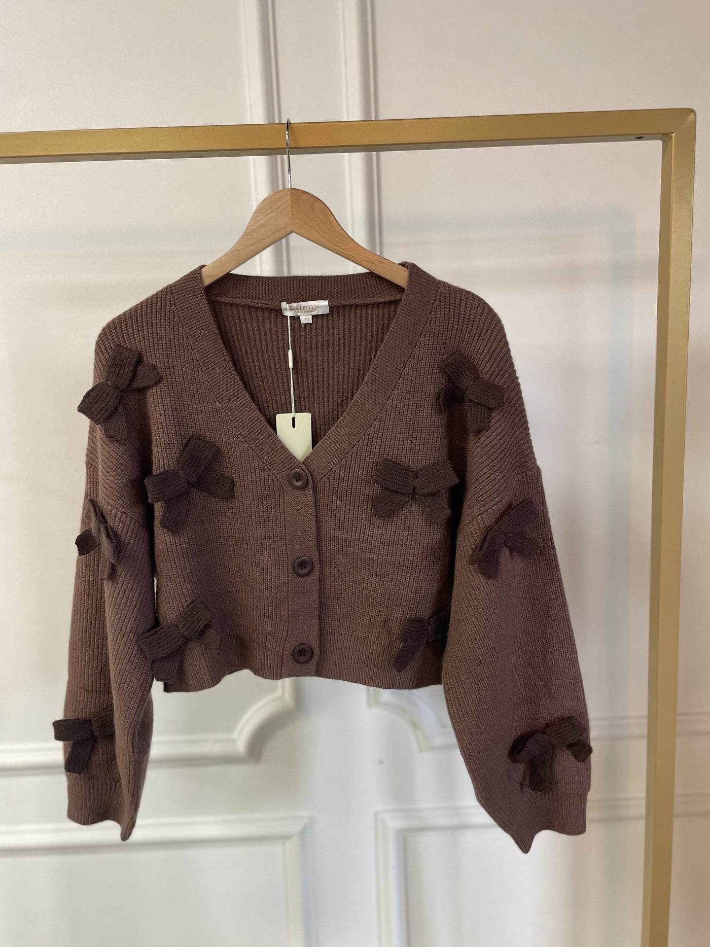 Vestje met strikken EF255018 Brown