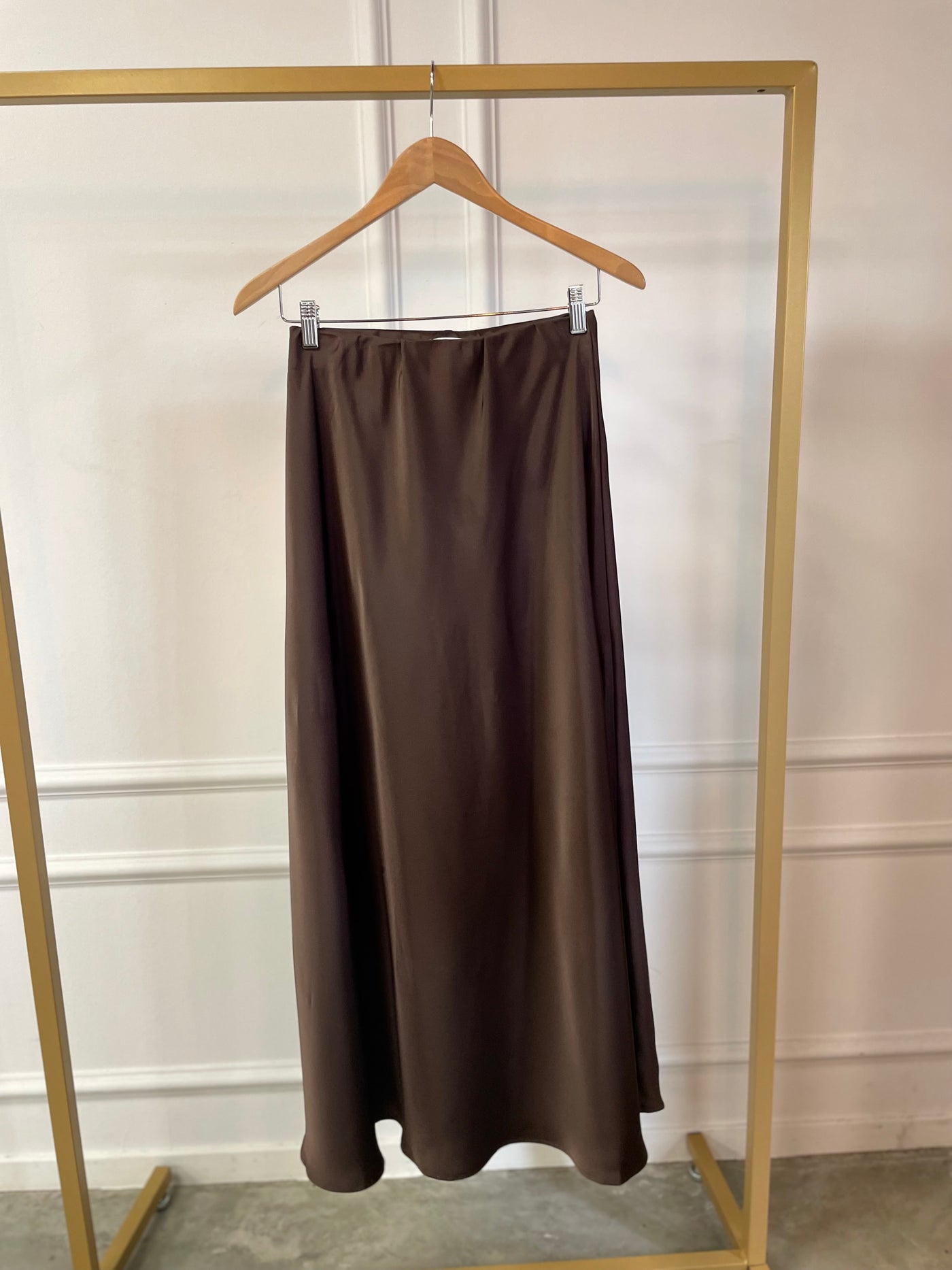 Skirt satin 14-14116 Brown
