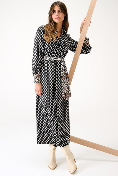 Jurk maxi print B324 Black