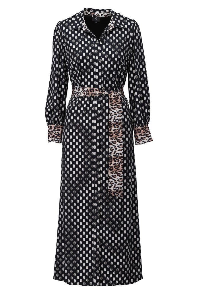 Jurk maxi print B324 Black