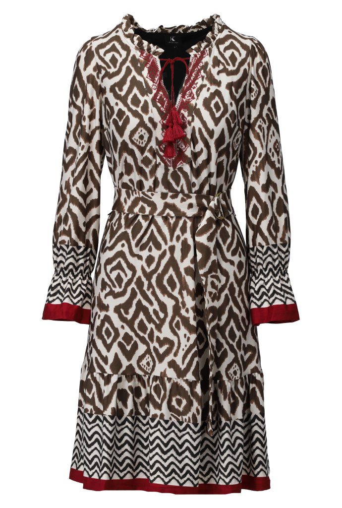 Jurk met design B344 Beige