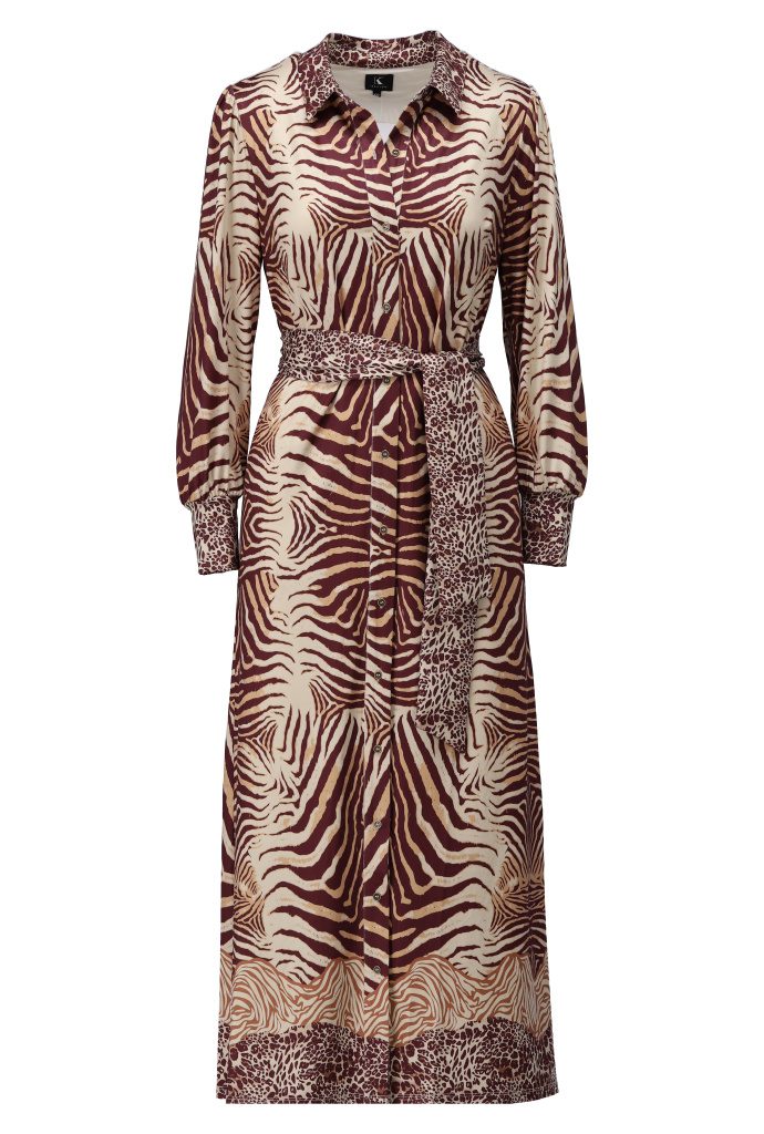 Jurk polo met design B209 Beige