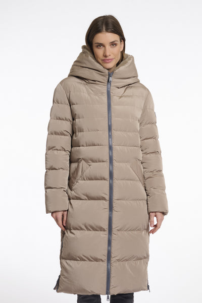 Coat long padded  keilafur.7002511 Toffee