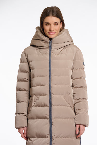 Coat long padded  keilafur.7002511 Toffee