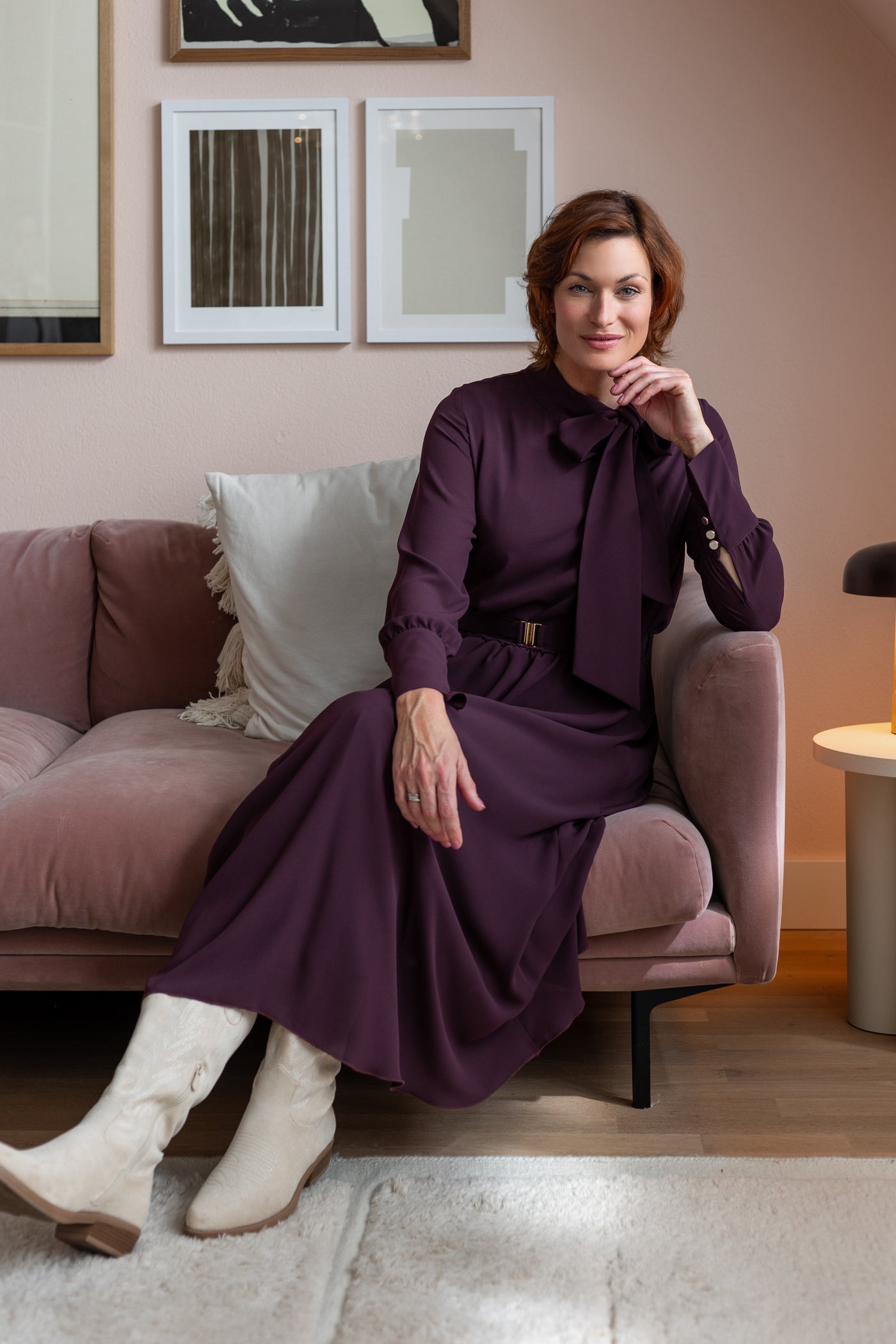 Dress lena lena-23 Aubergine