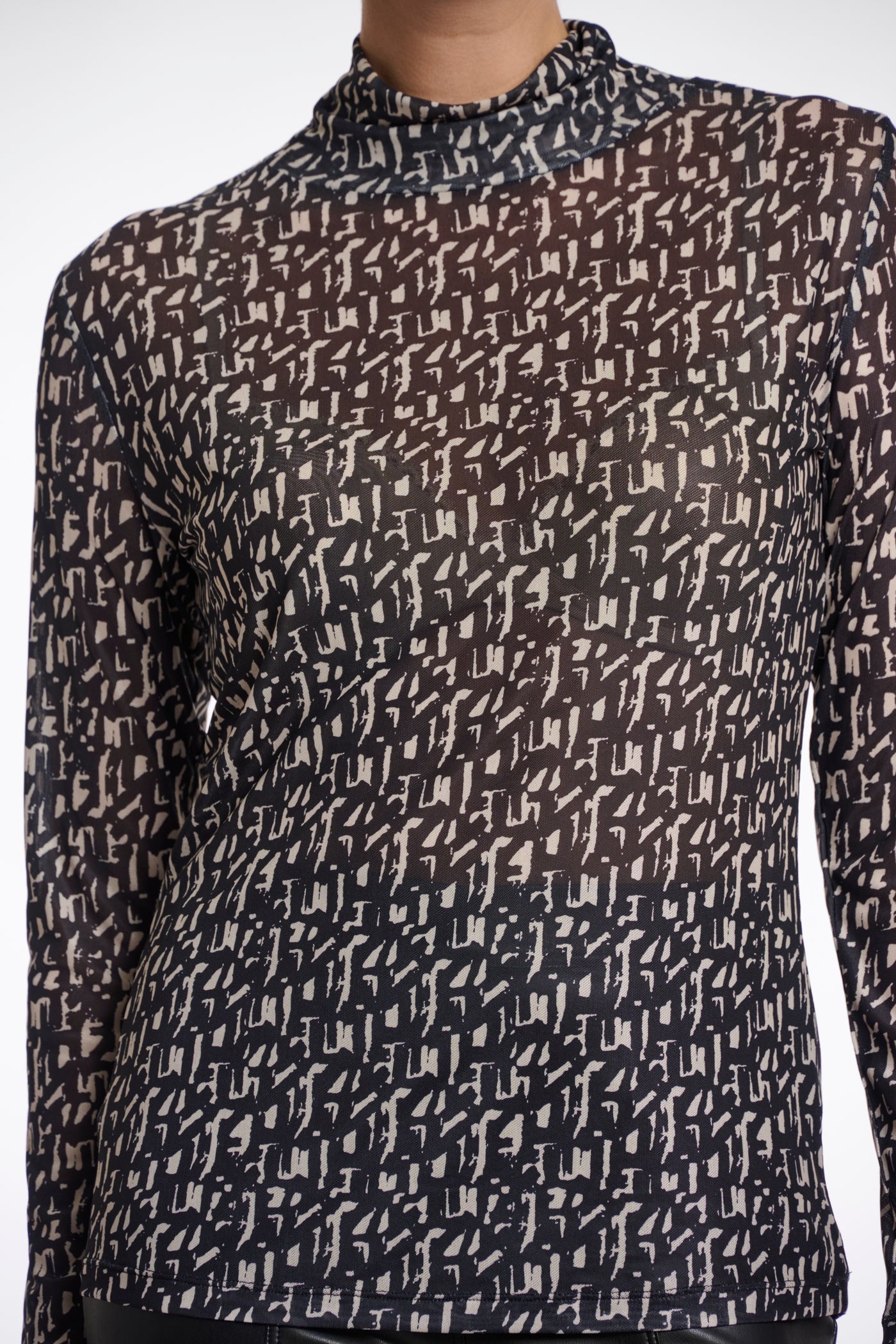 Top miek miek.7002511 Black caligraphy