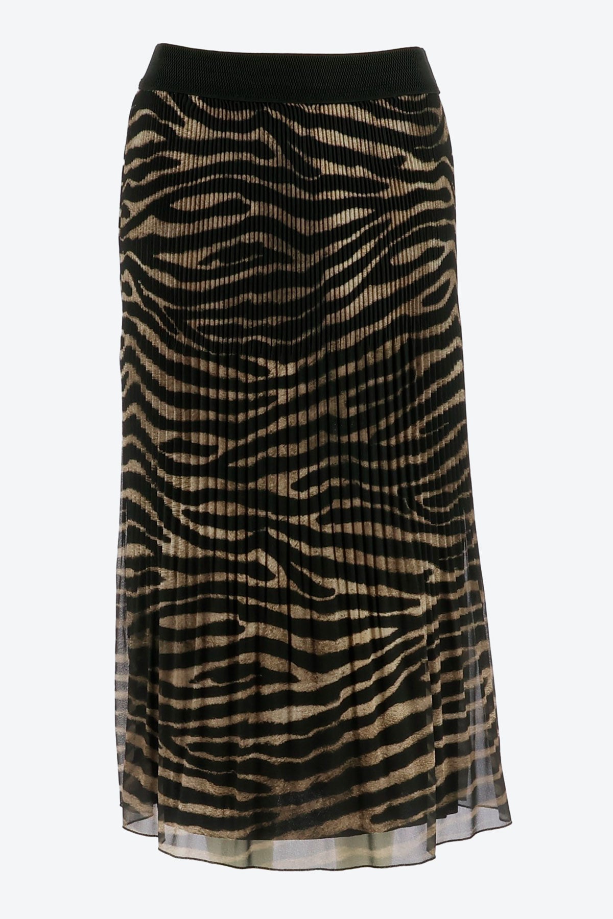Rok midi print 834058 Noir/taupe