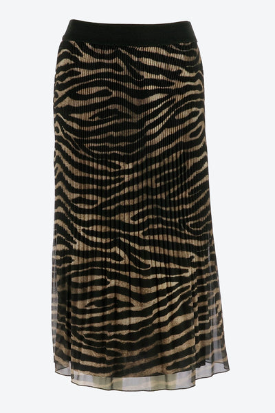 Rok midi print 834058 Noir/taupe
