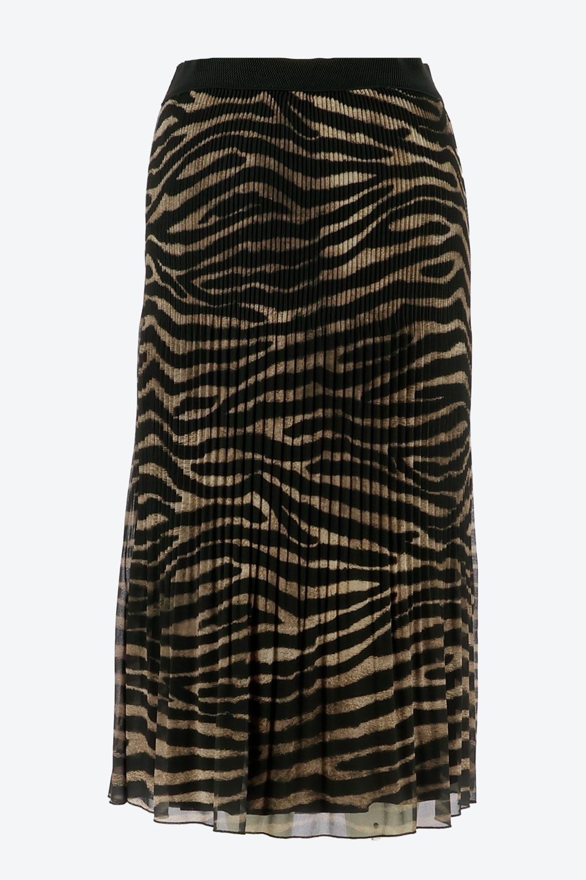 Rok midi print 834058 Noir/taupe