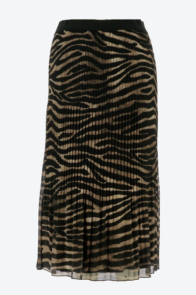 Rok midi print 834058 Noir/taupe