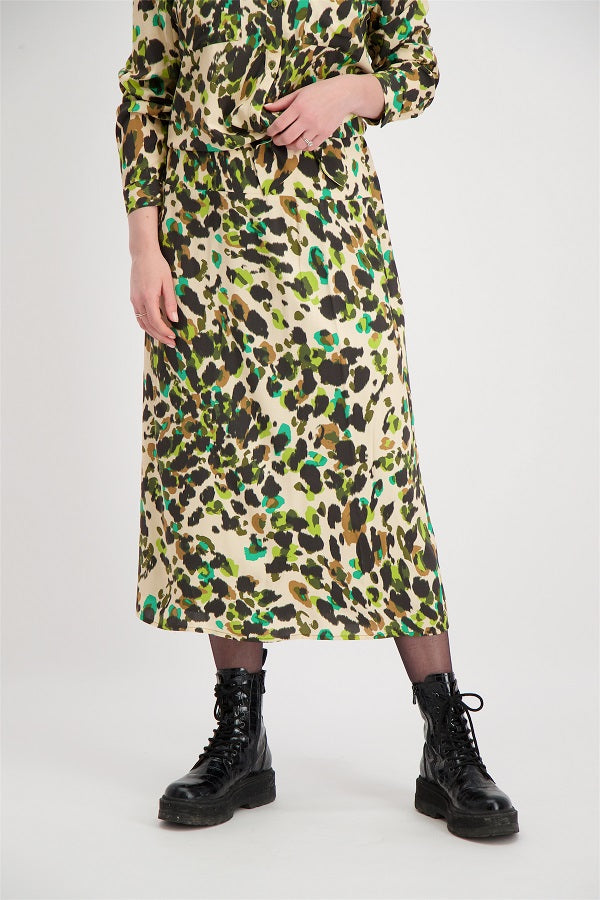 Rok panterprint 834003 Beige/noir/vert