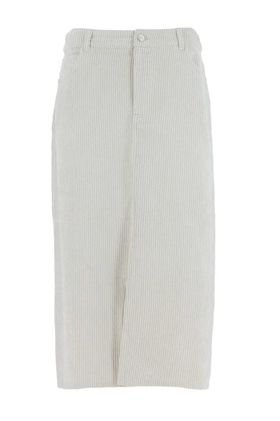 Rok rib met split 834072 Ecru