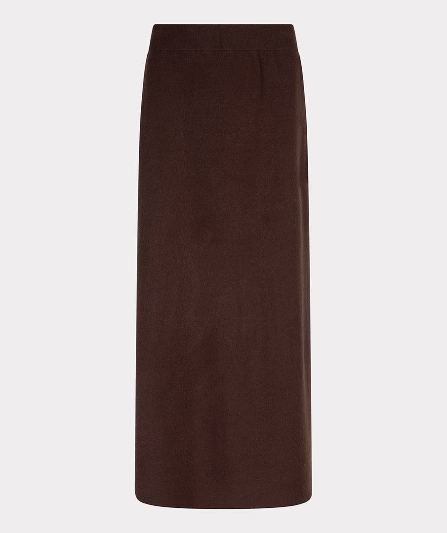 Skirt CB split F24.07506 Chocolate