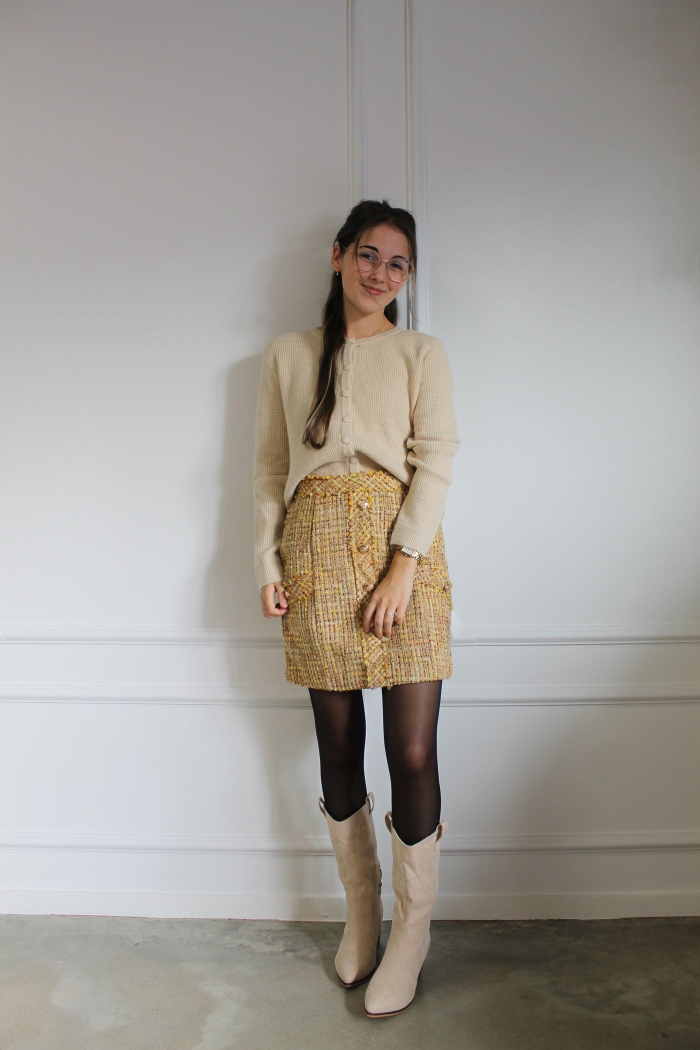 Skirt boucle SD-1373 Camel