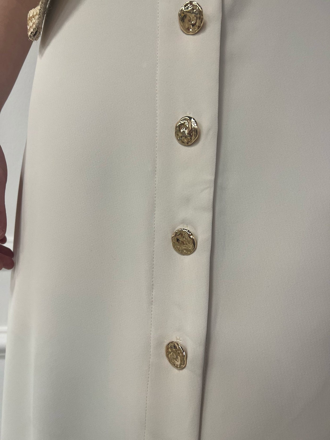 Skirt gold buttons 4345 Off-white
