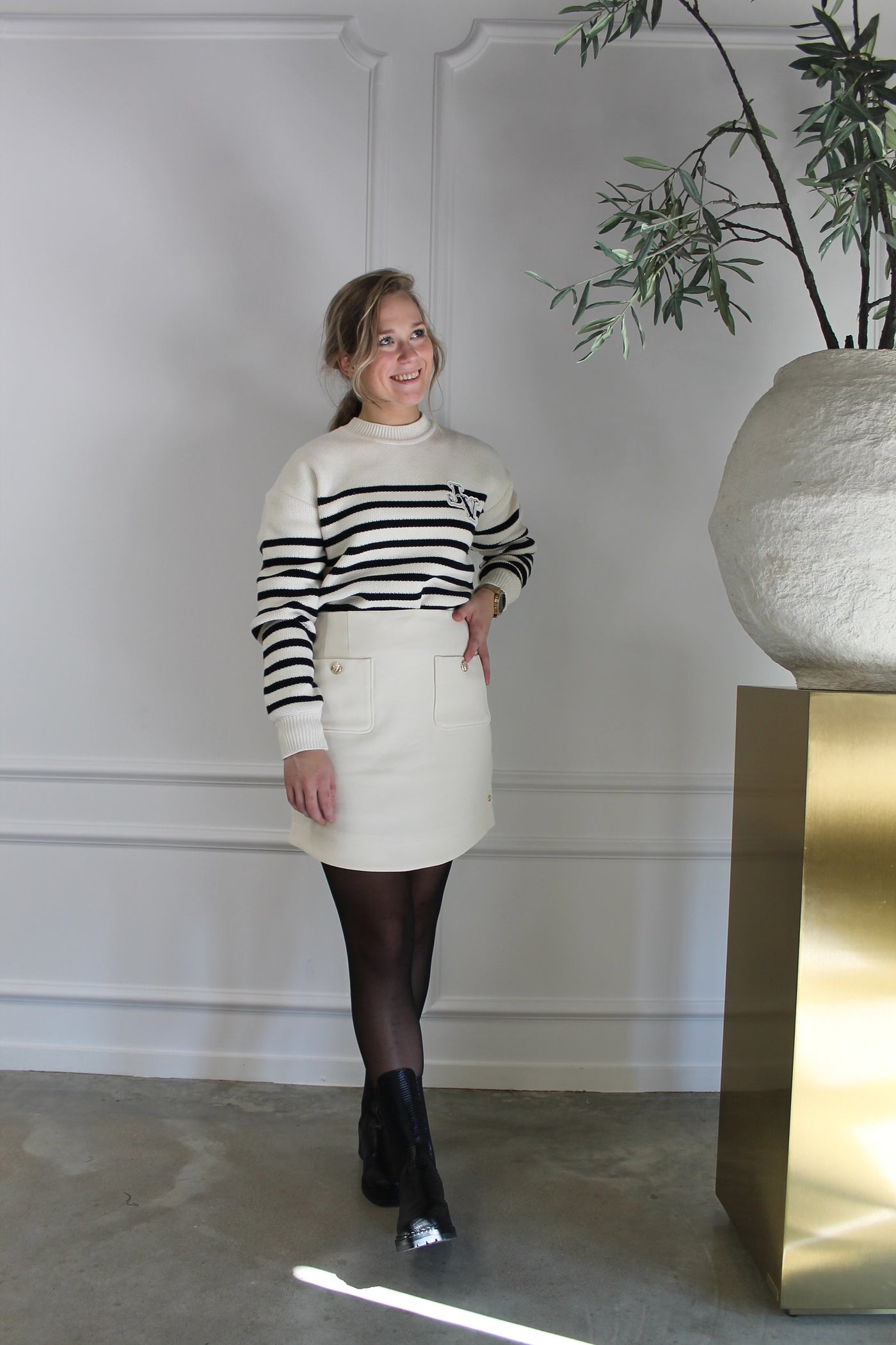 Skirt imme JV-2309-0502 Cocoon white