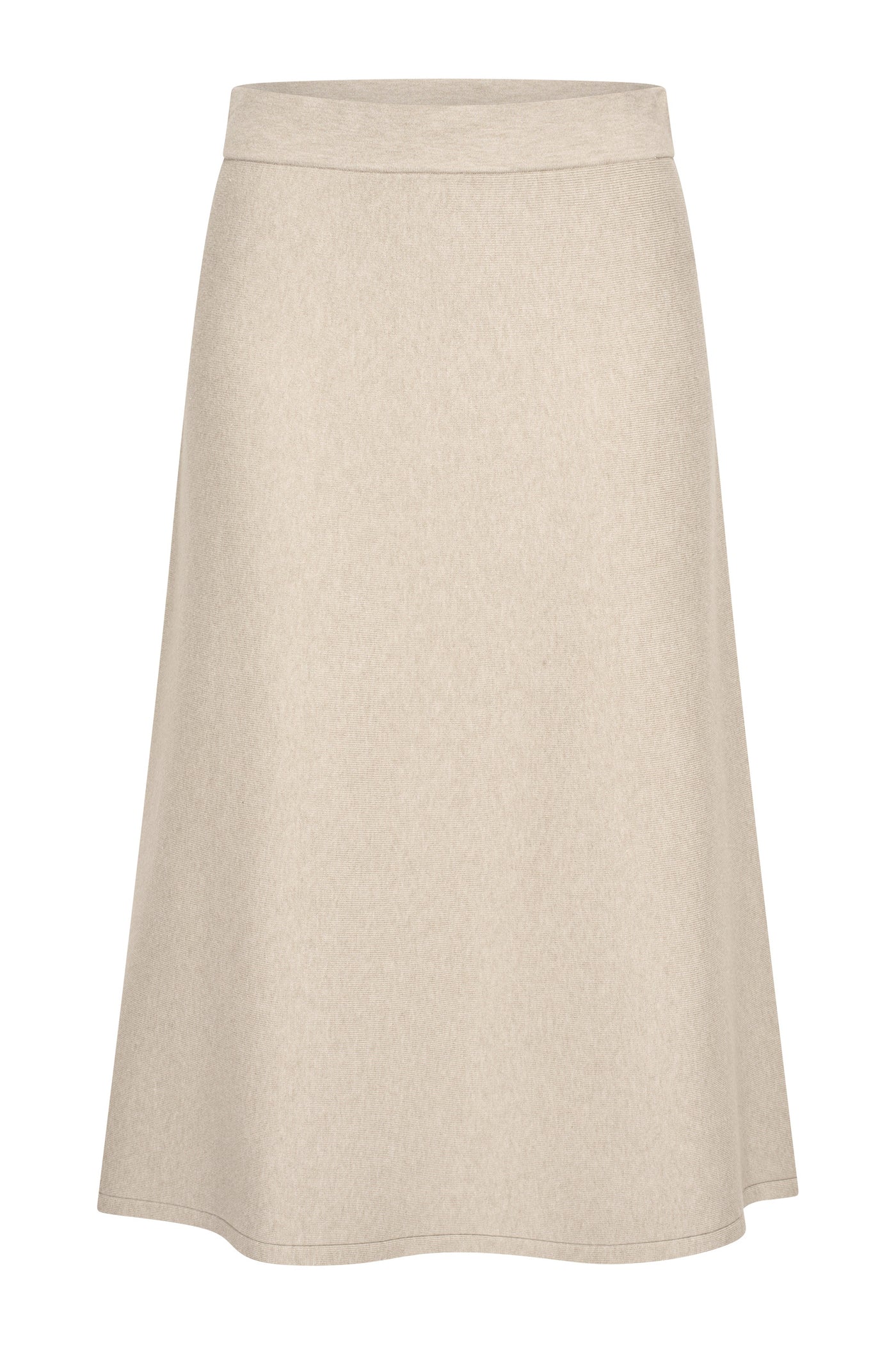 Skirt knit calf length EX23-25682 Dove gray