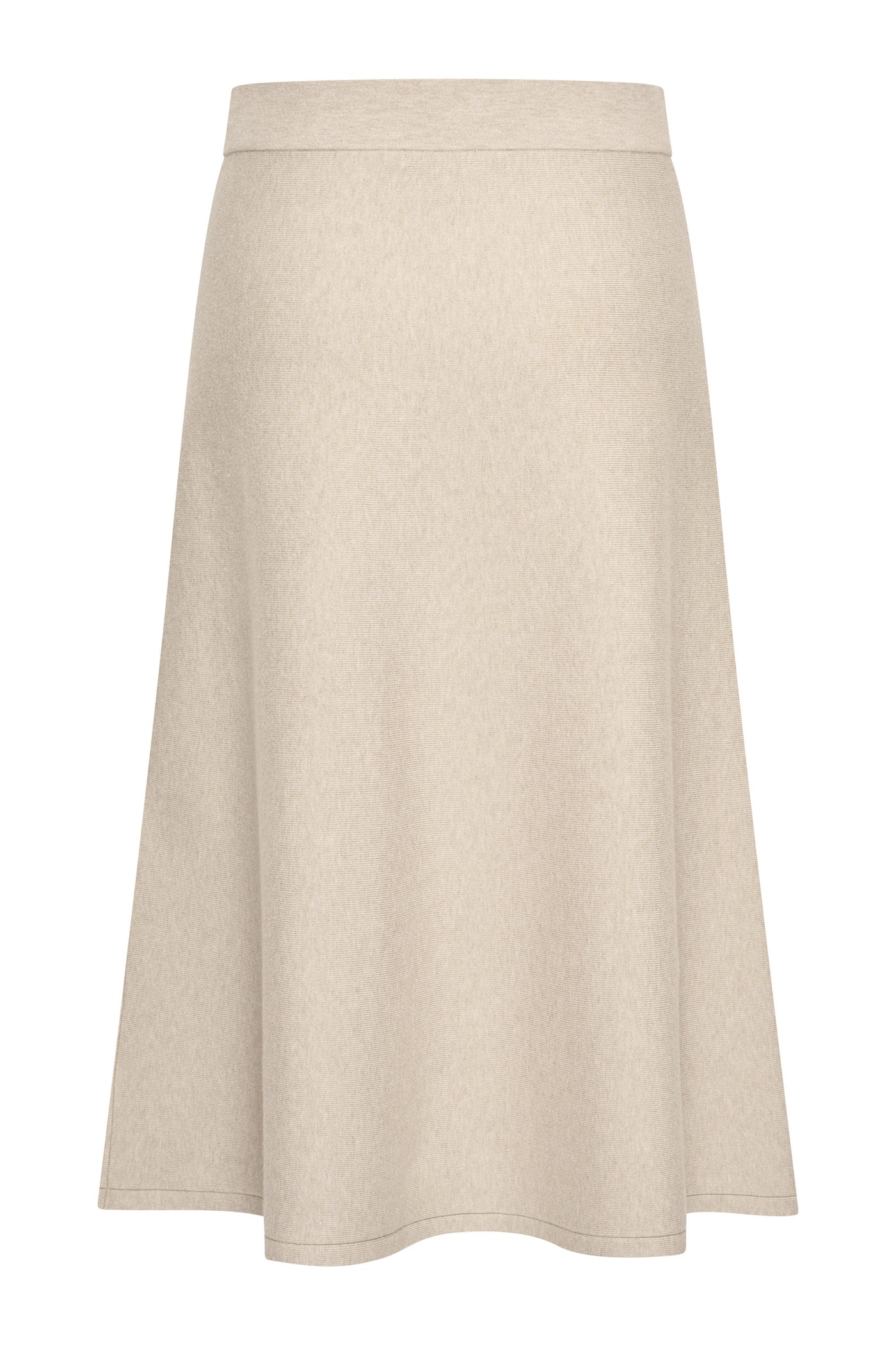 Skirt knit calf length EX23-25682 Dove gray