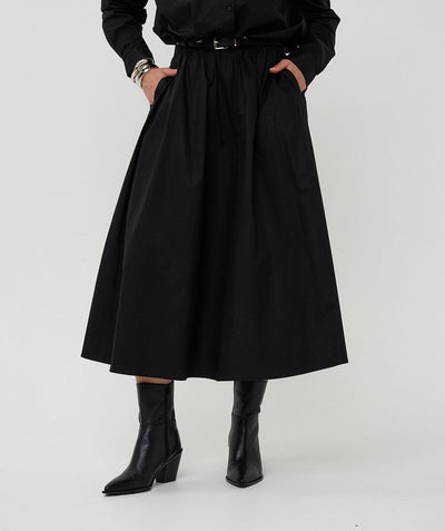 Skirt long poplin F25.28534 Black