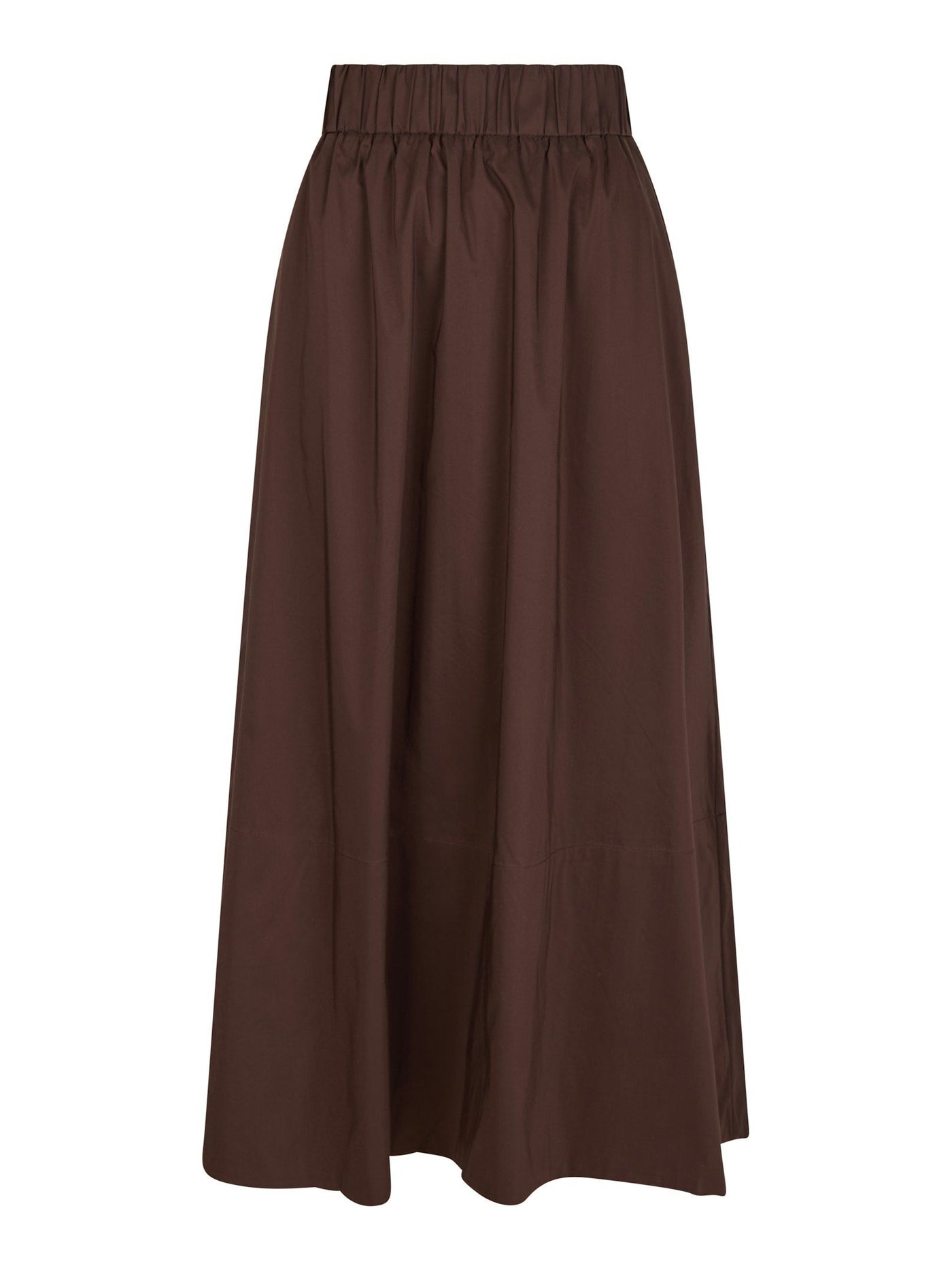 Skirt yara poplin 158280 Chocolate brown