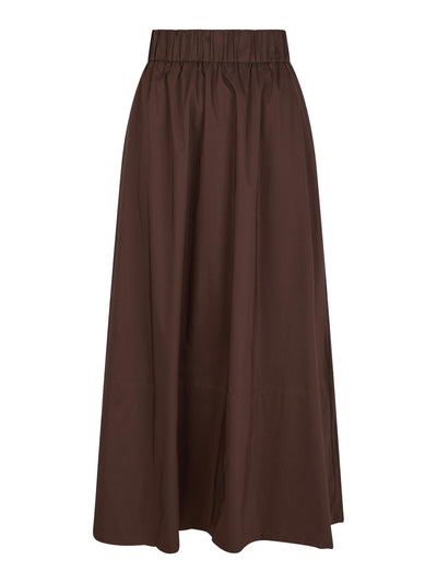 Skirt yara poplin 158280 Chocolate brown
