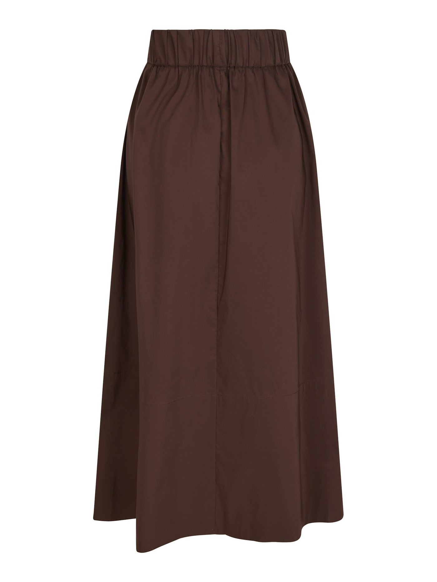 Skirt yara poplin 158280 Chocolate brown