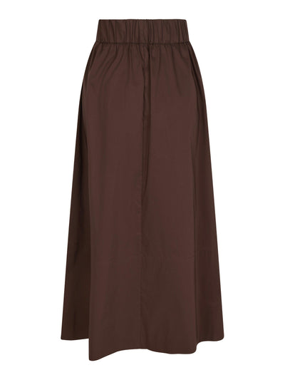 Skirt yara poplin 158280 Chocolate brown
