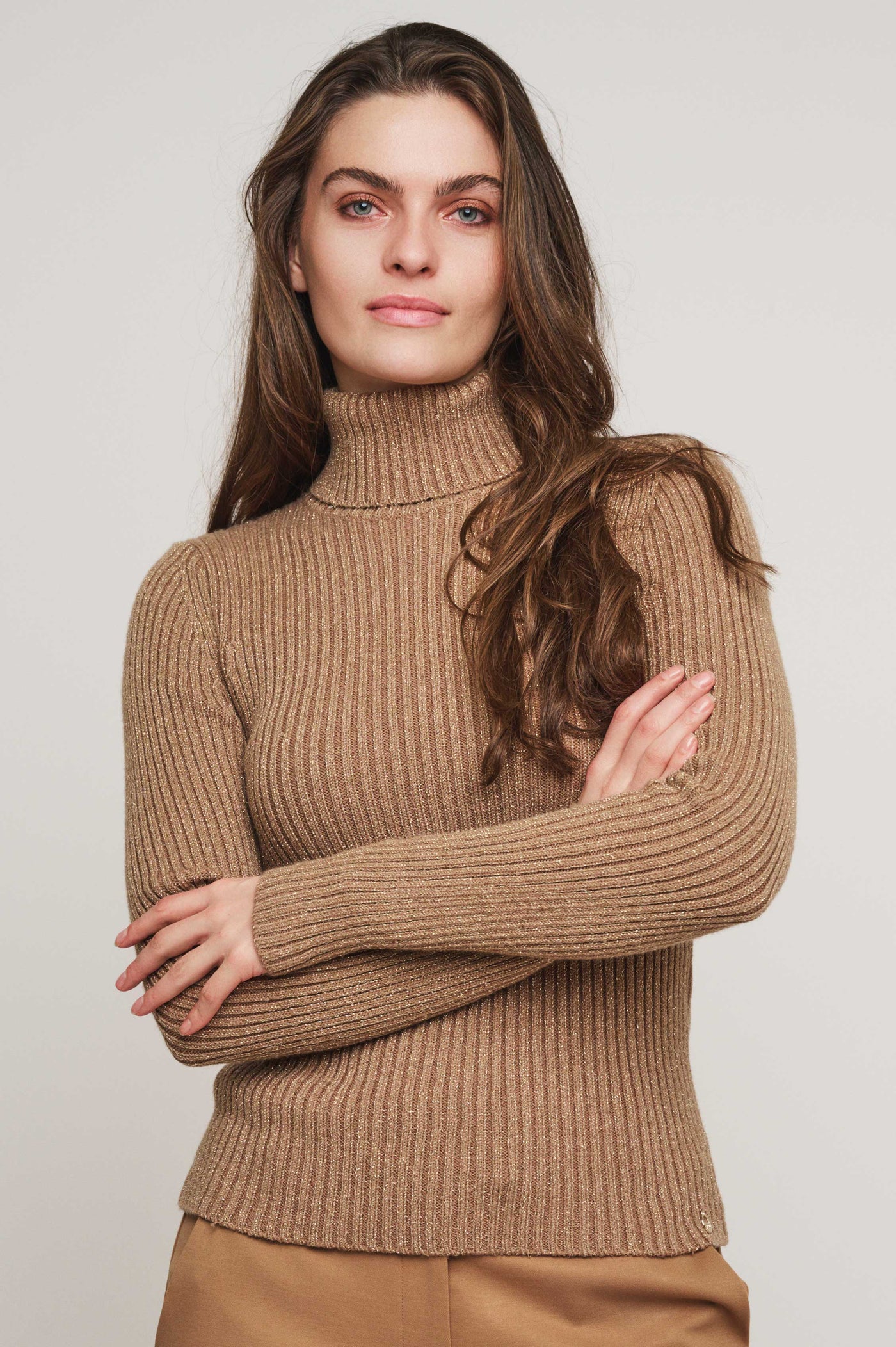 Sweater turtleneck lurex Marga.5002413 Twig