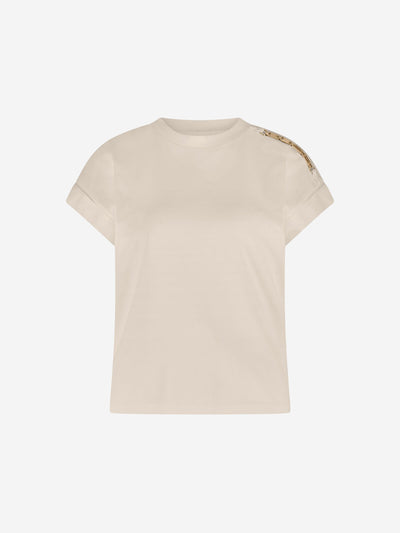 T-shirt epaulette N-6-149-2504 Cream
