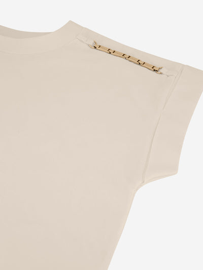 T-shirt epaulette N-6-149-2504 Cream