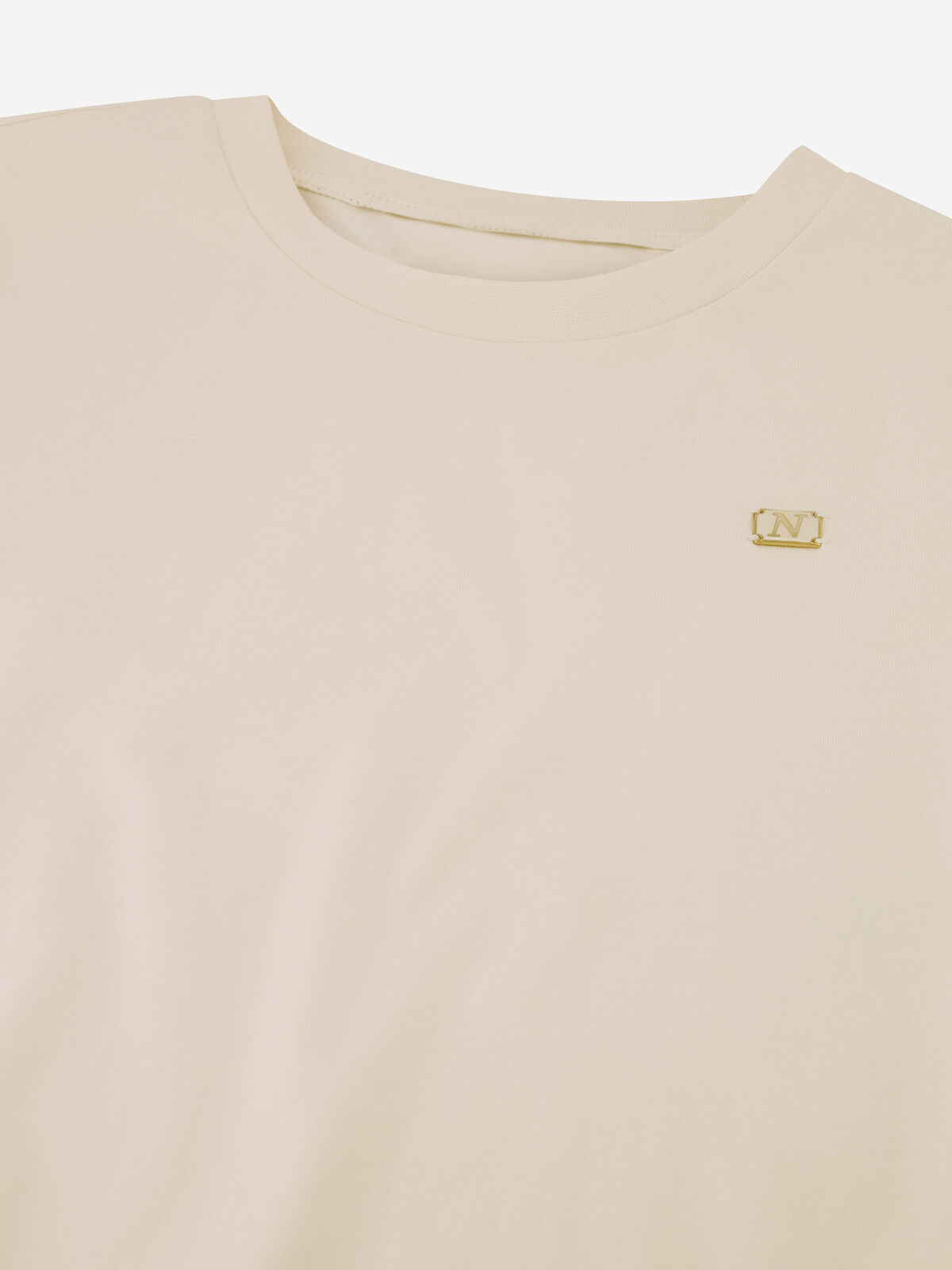 T-shirt square plate N-6-422-2504 Cream