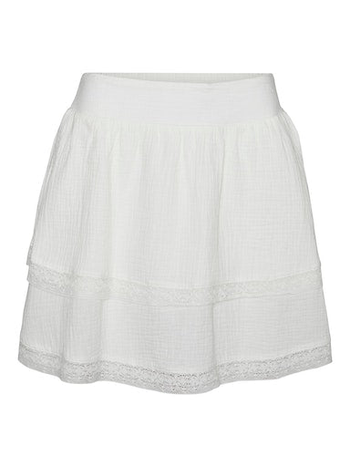 Skirt vmnatali hw short lace 10303631 Snow white
