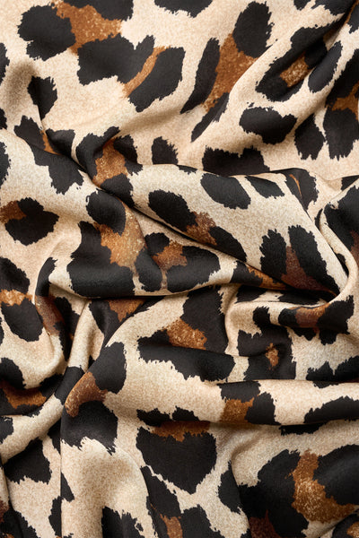 Blouse woven satin print EX14-25790 Coconut