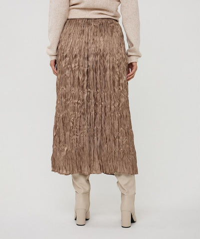 Skirt plisse changeant F25.28500 Taupe