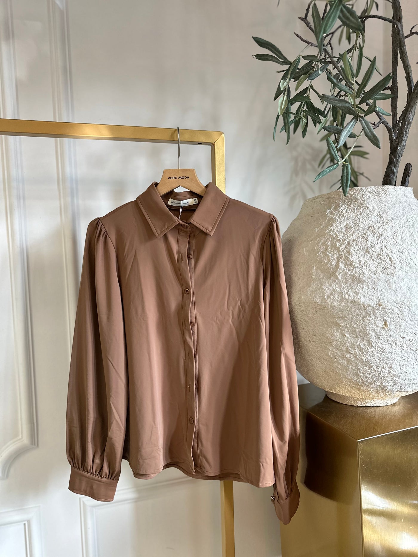 Blouse travel A-93178 Camel