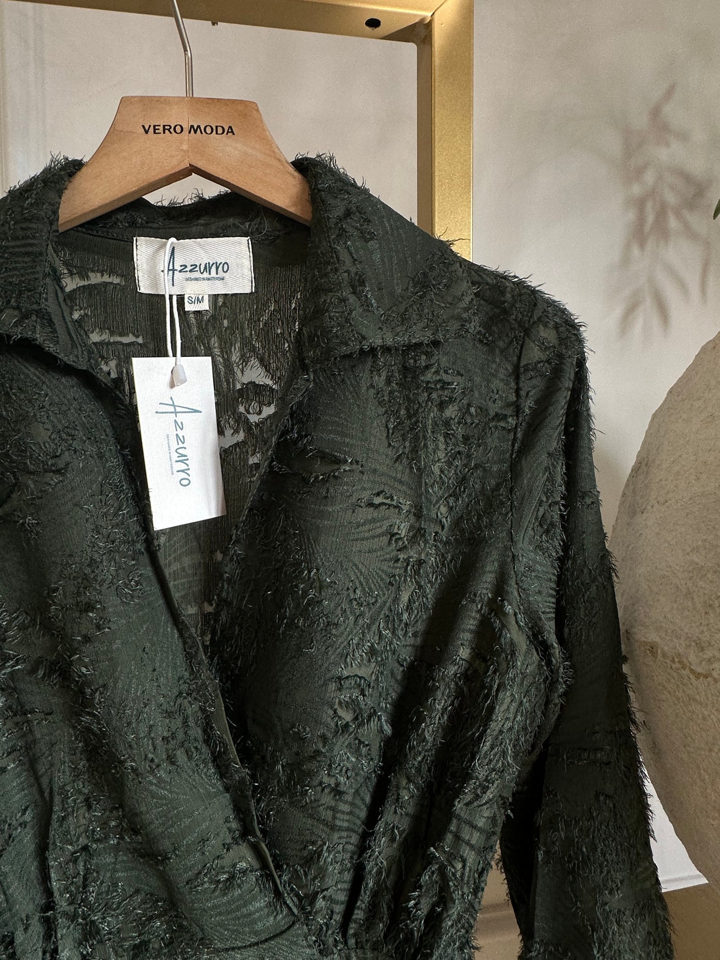 Dress fluffy A-95192 Green